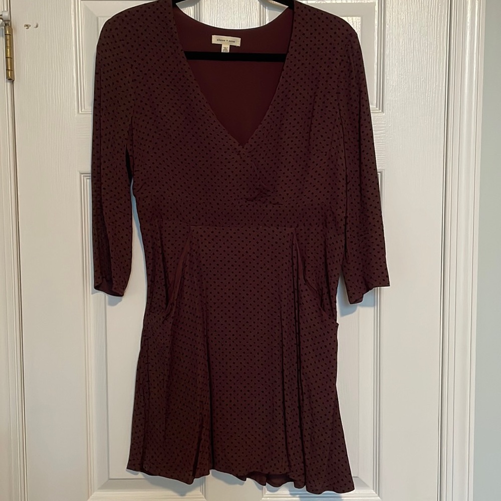 Anthropologie Burgundy Dress